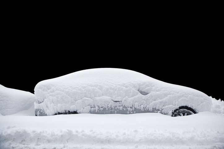 Snowed in car as an example of low voter turnout causes