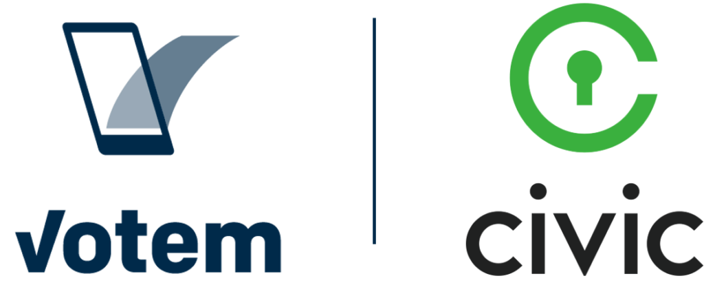 Votem and Civic logos side by side
